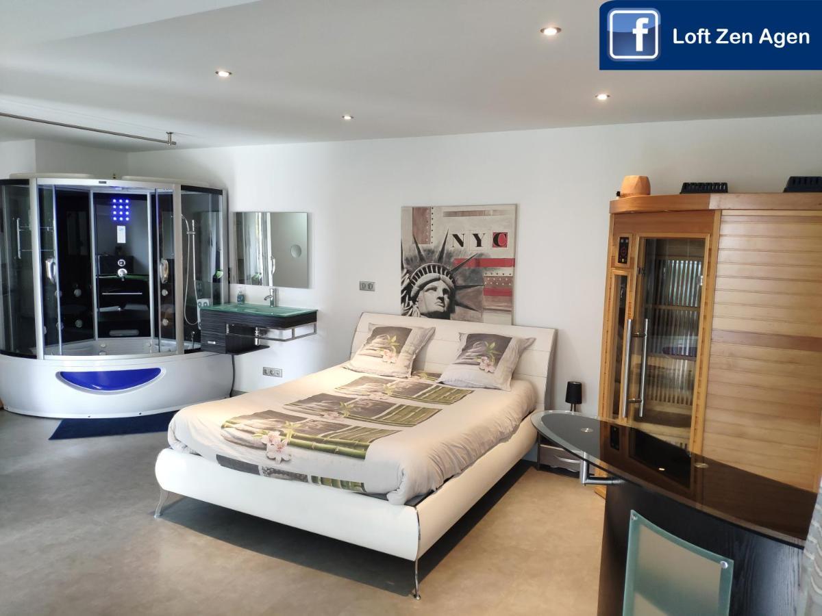 Loft Zen Spa Balneo Parking Gratuit Sauna Hammam Billard Agen Exterior photo
